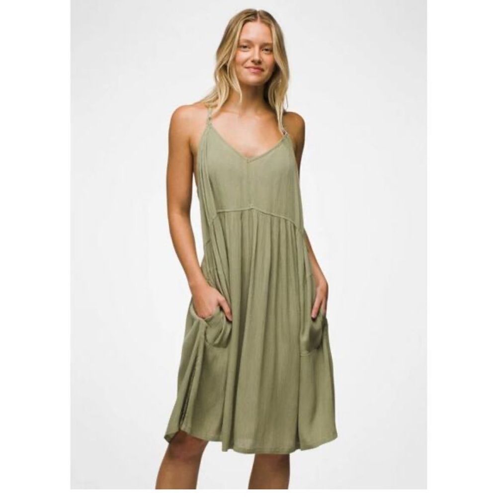 Prana Fernie Dress Sage Green Size Small